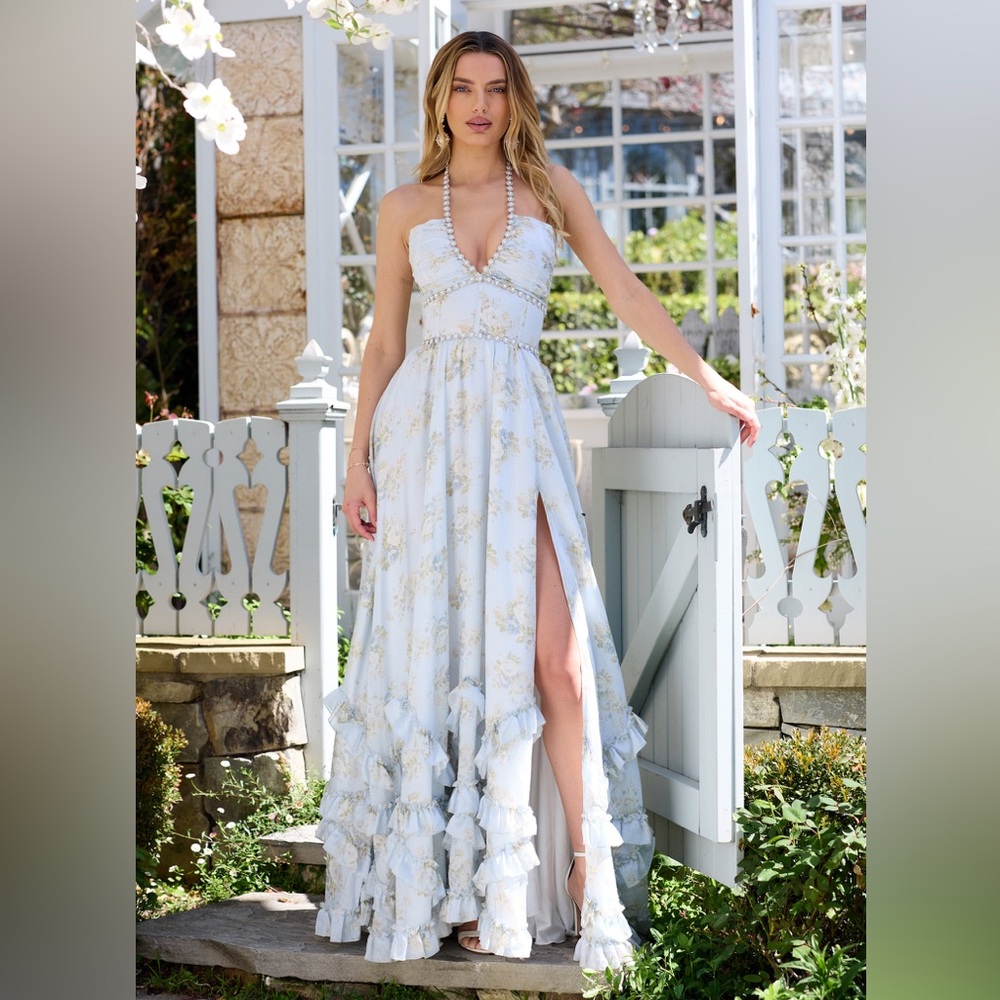 V. Chapman Floral Scarlette Dress - Size 8